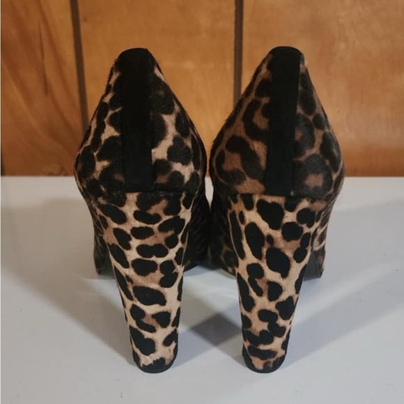 Stuart Weitzman Women’s Leopard Calf Hair Uprise Loafer Pumps EUC** - Picture 5 of 10